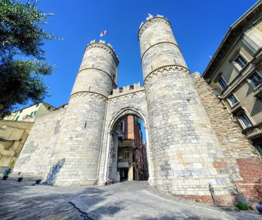 Porta Soprana, Cenova'nın orta çağdan kalma şehir kapısı, İtalya
