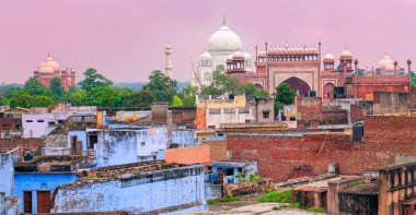 Eski kasaba Agra Taj Mahal, Hindistan ile