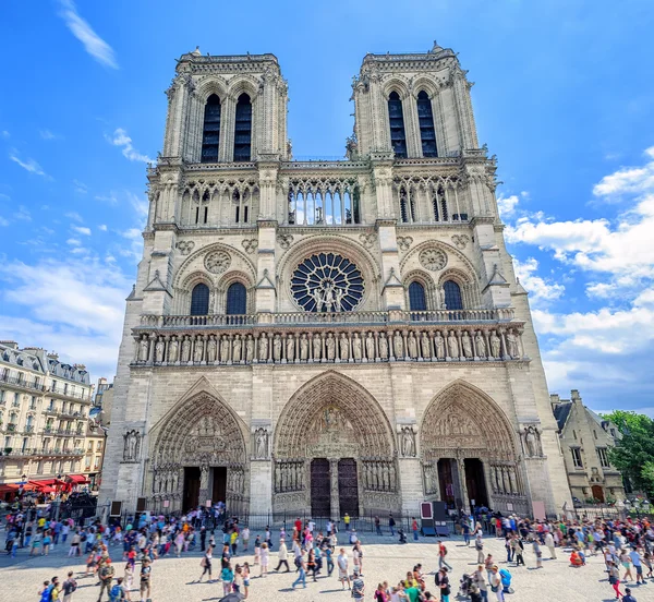 Gotická katedrála Notre-Dame de Paris, Francie — Stock fotografie