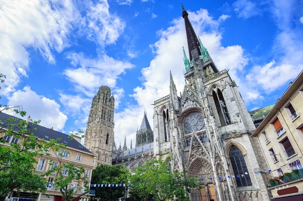 Gotická katedrála v Rouen, Normandie, Francie — Stock fotografie