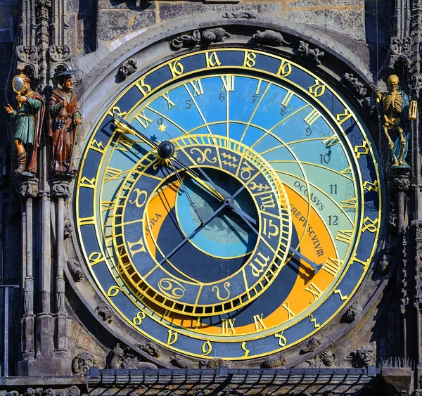 Astronomik saat Horologe Prag, Çek Cumhuriyeti — Stok fotoğraf