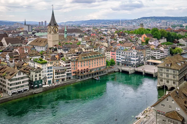 Kota tua Zurich, Swiss — Stok Foto