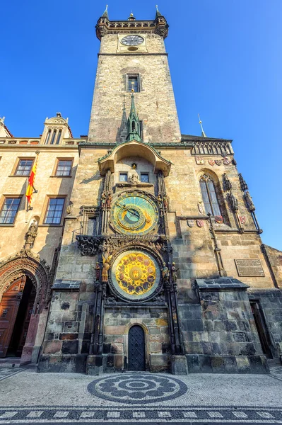 Staré radniční věž s orlojem, Praha, Česká Republi — Stock fotografie