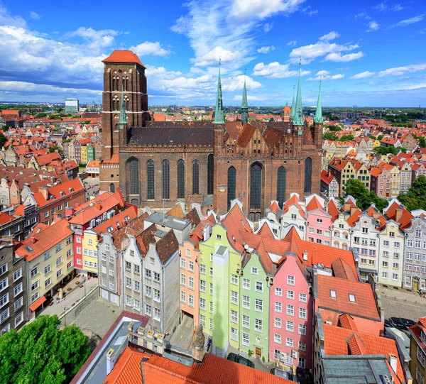 Catedral de Santa María en el casco antiguo de Gdansk, Polonia — Foto de Stock