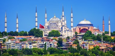 İstanbul 'un panoramik manzarası, hindi