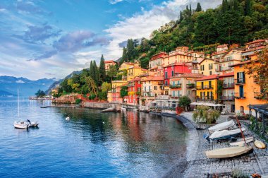 Kasaba Menaggio Como Gölü ', Milan, İtalya