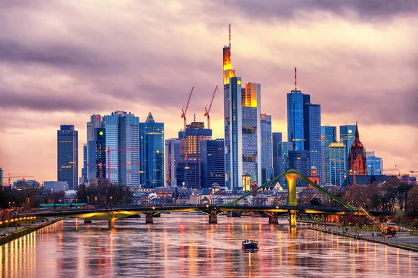 Panoramę miasta Frankfurt na Main, Niemcy — Zdjęcie stockowe