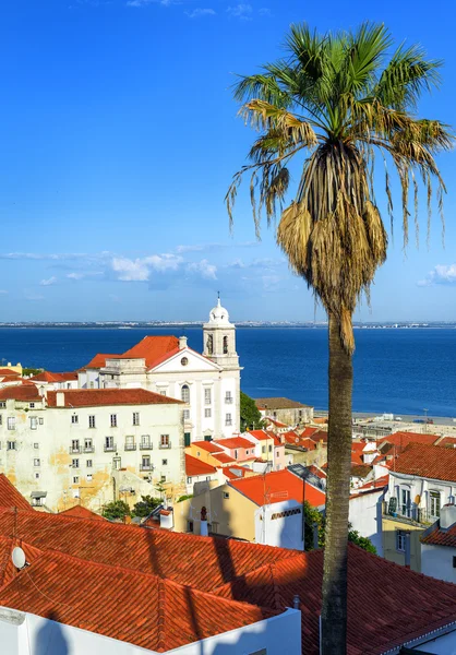 Alfama, Lisszabon, Portugália óvárosában — Stock Fotó