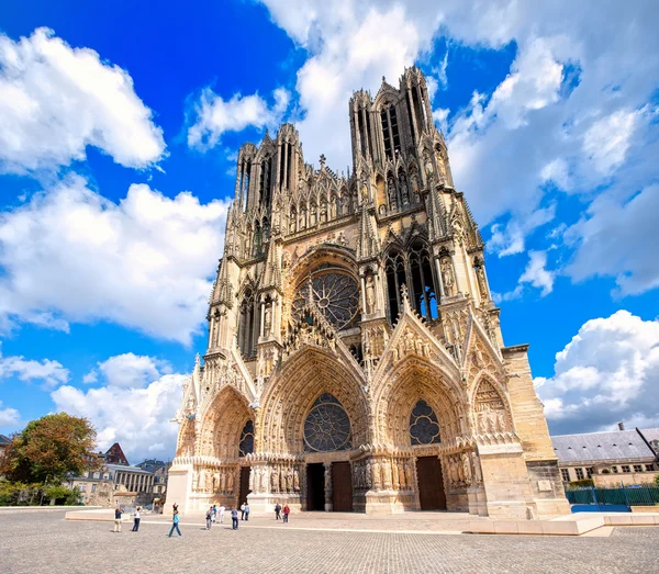 Notre Dame de Reims kathedraal, Frankrijk — Stockfoto