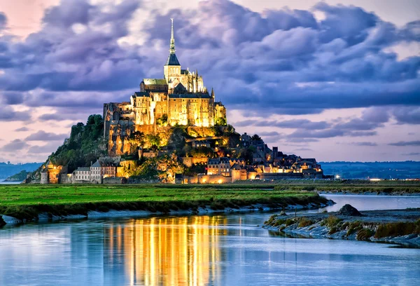 De abdij van Mont Saint-Michel, Frankrijk — Stockfoto