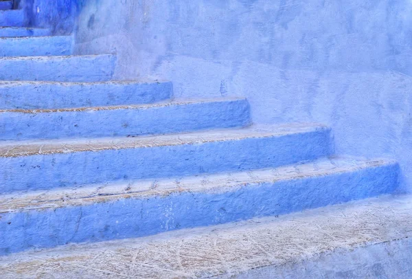 Blaue Treppe in chefchaouen, Marokko — Stockfoto