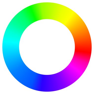 Spektrum tam renk degradesi daire vektör