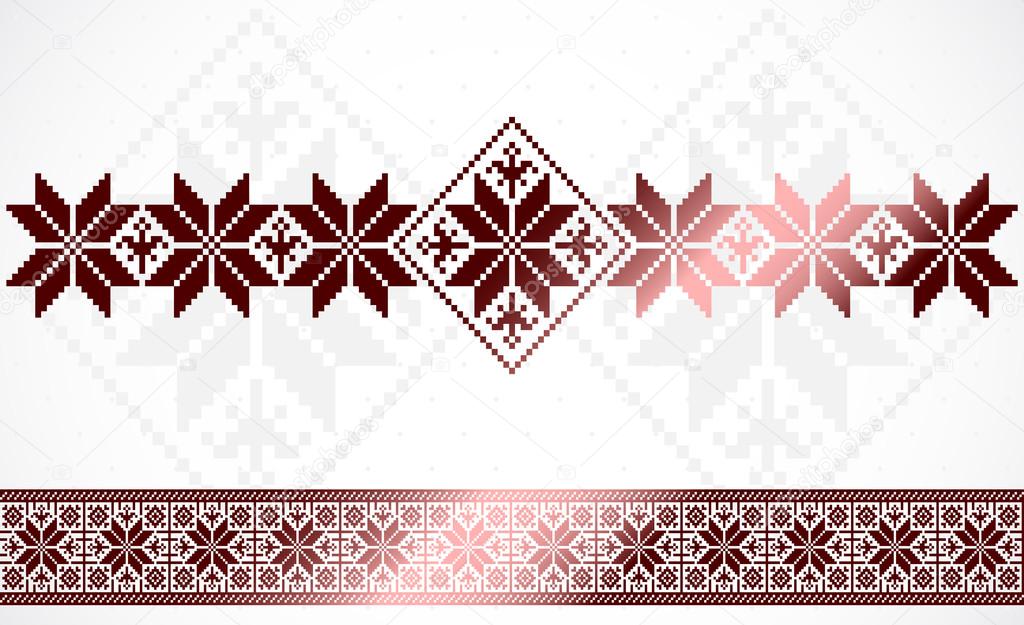 Slavic embroidery ornament template decoration pattern