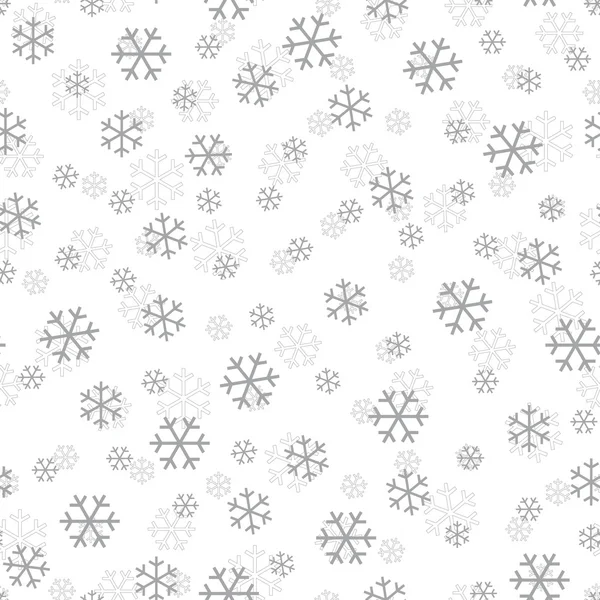 Kerstmis sneeuwvlokken vector naadloze ontwerppatroon — Stockvector