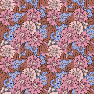 Çiçek tasarım sorunsuz arka plan doku deseninin