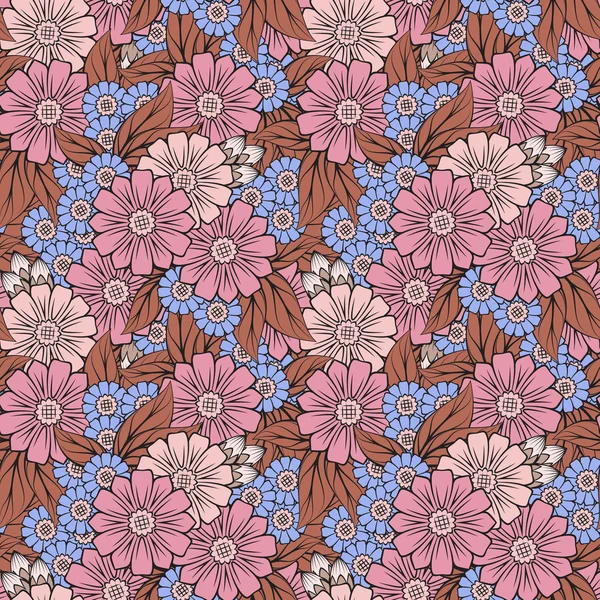 Çiçek tasarım sorunsuz arka plan doku deseninin