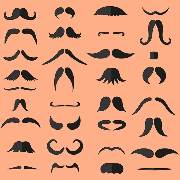 Conjunto de bigote en vector EPS — Archivo Imágenes Vectoriales