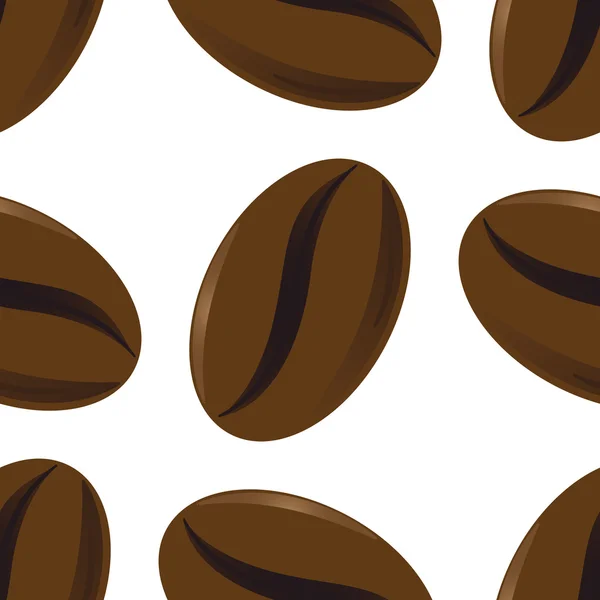 Patrón con granos de café en el vector EPS — Vector de stock
