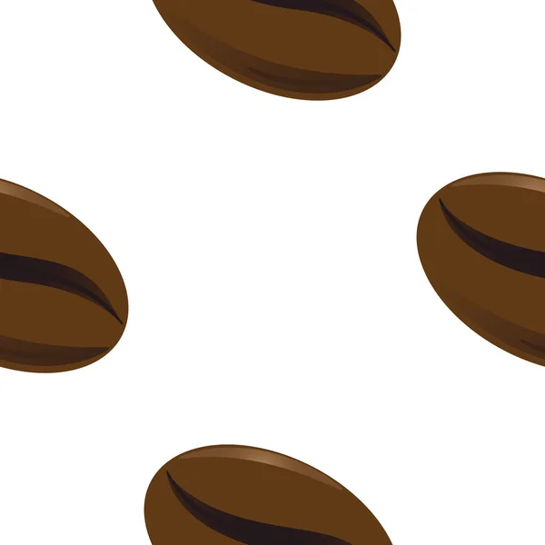 Patrón con granos de café en el vector EPS — Vector de stock