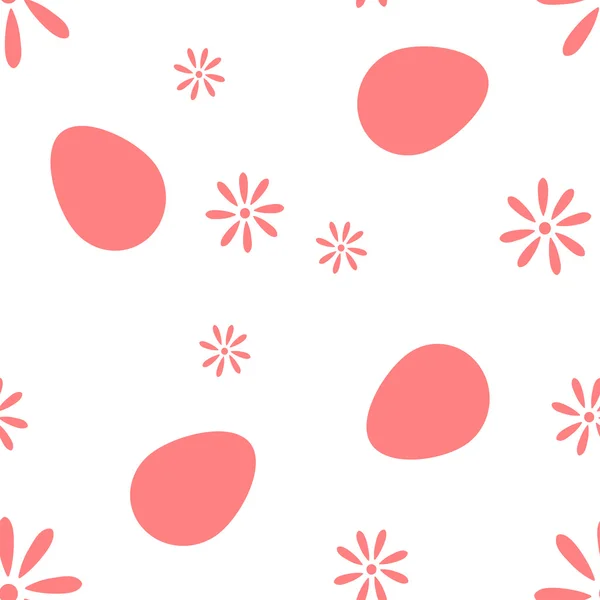 Il modello pixel di uova e fiori vettore — Vettoriale Stock