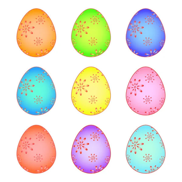 Conjunto de huevos de Pascua vector EPS — Vector de stock