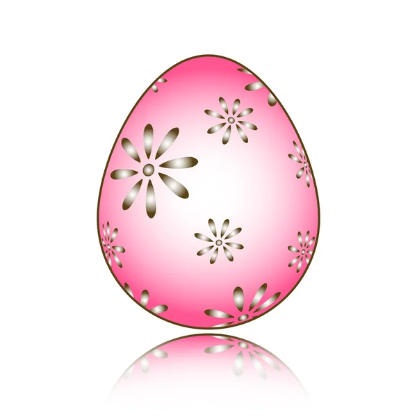 Huevo de Pascua con sombra en vector — Vector de stock