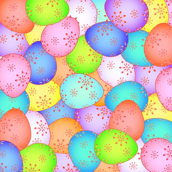 Carte de Pâques avec vecteur d'œufs peints EPS — Image vectorielle