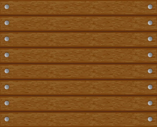 Textur, Hintergrund, Holz mit Nägeln im Vektor eps — Stockvektor