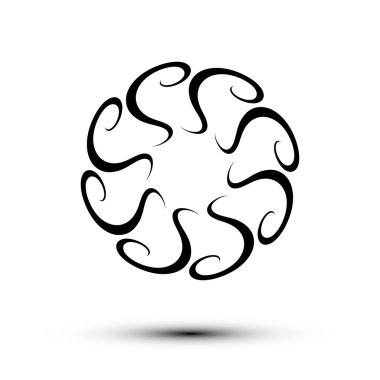 Vektör Eps beyaz arka planda siyah logosu