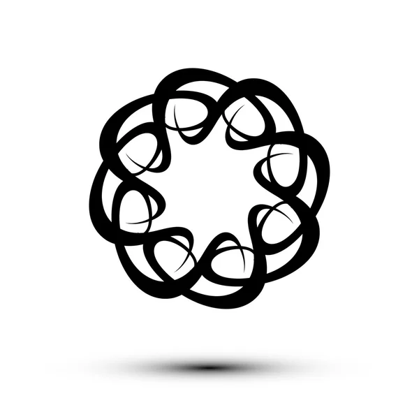 Чорний логотип на білому тлі в векторному EPS — стоковий вектор