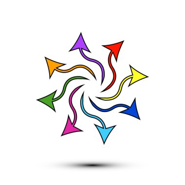 çok renkli logo vektör Eps beyaz arka plan üzerinde