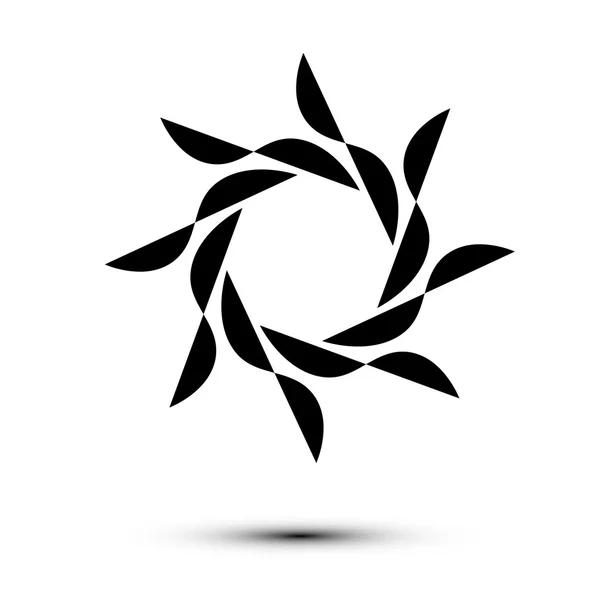 Black logo on white background in vector EPS — Stock Vector