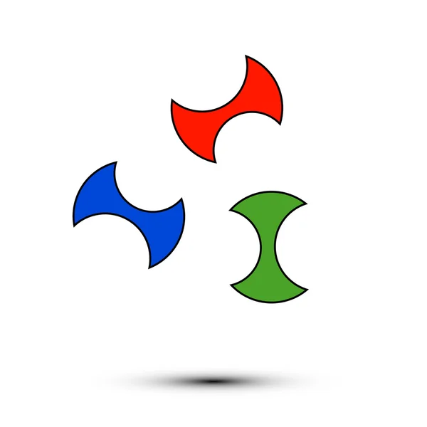 Logotipo multicolor sobre fondo blanco en el vector EPS — Vector de stock