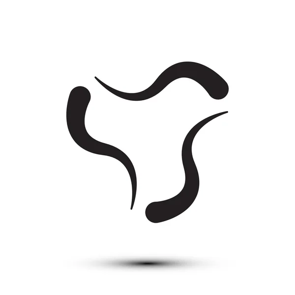 Schwarzes Logo auf weißem Hintergrund in Vektor eps — Stockvektor