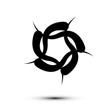 Vektör Eps beyaz arka planda siyah logosu