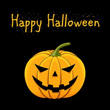 Cadılar Bayramı için kötü bir kabak ile kart