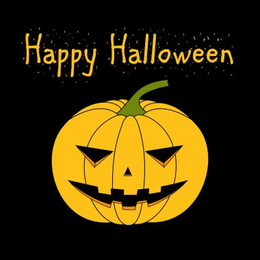 Cadılar Bayramı için kötü bir kabak ile kart