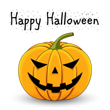 Cadılar Bayramı için kötü bir kabak ile kart