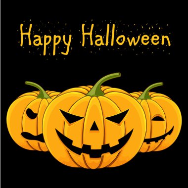 Cadılar Bayramı için kötü bir kabak ile kart