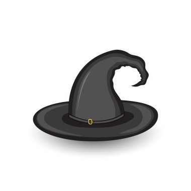 beyaz izole arka planda cadı şapka