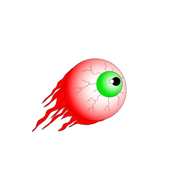 Olhos de sangue isolado no fundo branco para o Halloween —  Vetores de Stock