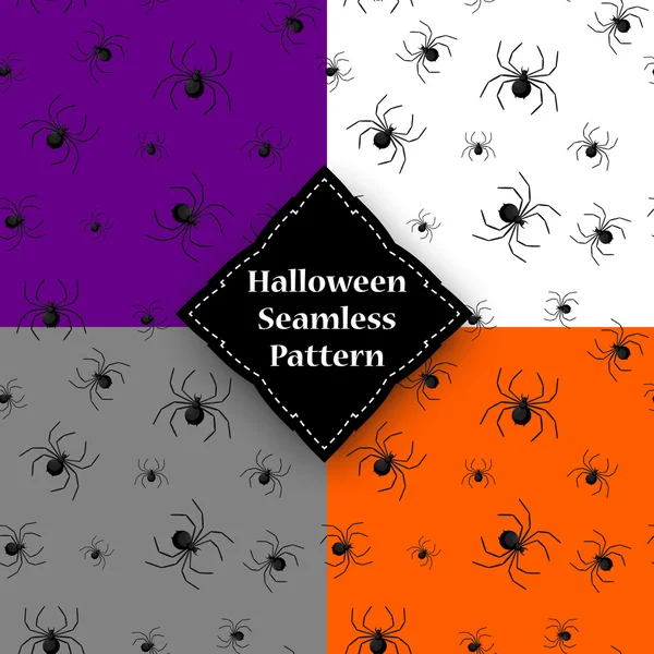 Modèle sans couture avec toile d'araignée sur Halloween — Image vectorielle