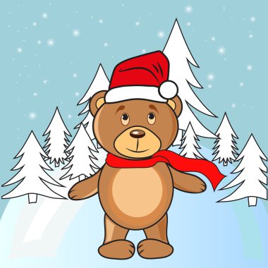 Noel Baba'nın bir kap içinde Noel ayı