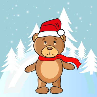 Noel Baba'nın bir kap içinde Noel ayı