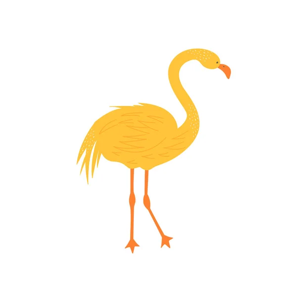 Leuke Flamingo Scandinavische Stijl Handtekening Vector Illustratie — Stockvector