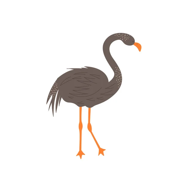 Leuke Flamingo Scandinavische Stijl Handtekening Vector Illustratie — Stockvector