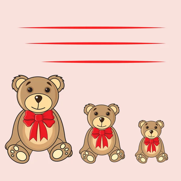 Cartões com ursos no vetor — Vetor de Stock