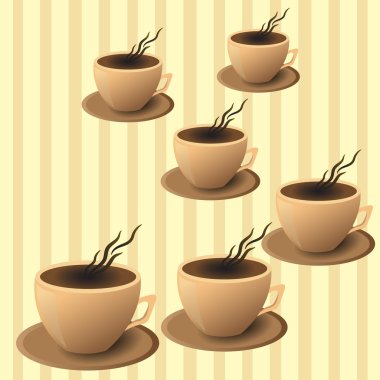 Broşür, kahve fincanı, vektör EPS.