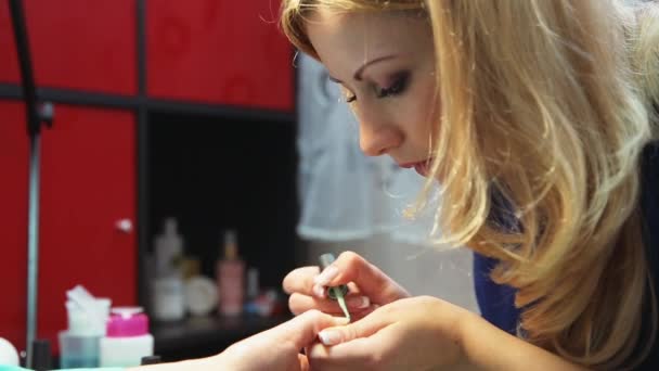 Manicuristas faciales durante el trabajo — Vídeos de Stock