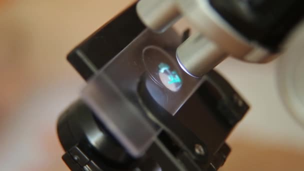 Verplaatsbaar optische Microscoop — Stockvideo